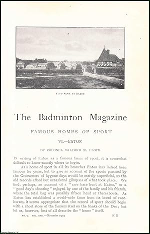 Bild des Verkufers fr Hare Hunt at Eaton, or a Good Day Shooting : Famous Homes of Sport. An uncommon original article from the Badminton Magazine, 1903. zum Verkauf von Cosmo Books