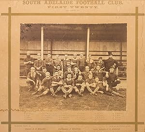 Bild des Verkufers fr A vintage photograph of the 'South Adelaide Football Club. First Twenty. 1879' zum Verkauf von Michael Treloar Booksellers ANZAAB/ILAB