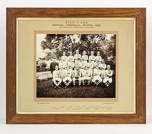 A vintage photograph of the team, captioned 'S.P.S.C. v. P.A.C. Annual Football Match, 1903. Won ...