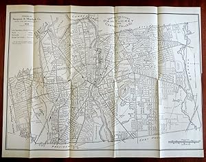 Pawtucket & Central Falls Rhode Island 1935 Sampson & Murdock detailed city plan
