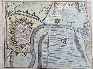 Nieuwpoort Belgium Netherlands c. 1700 small city plan fortifications map