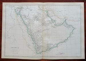 Arabian Peninsula Mecca Medina Red Sea Persian Gulf 1860 Weller Blackie fine map