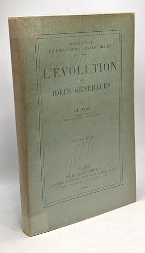 Seller image for L'�volution des id�es g�n�rales - 2e �dition --- coll. biblioth�que de philosophie contemporaine for sale by crealivres