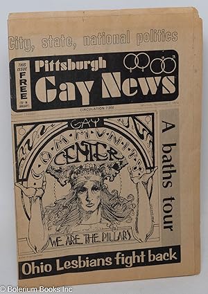 Bild des Verkufers fr Pittsburgh Gay News: for the Pittsburgh area gay community; #13, Saturday, September 7, 1974: Ohio Lesbians Fight Back zum Verkauf von Bolerium Books Inc.