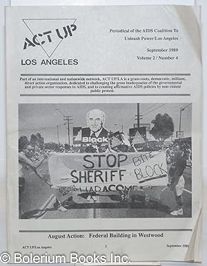 Seller image for ACT UP / LA: periodical of the Aids Coalition to Unleash Power / Los Angeles; vol. 2, #4, September 1989: Stop Block for sale by Bolerium Books Inc.
