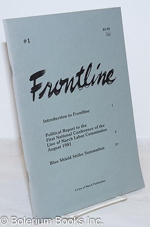 Imagen del vendedor de Frontling, no. 1, [Fall], 1981 a la venta por Bolerium Books Inc.