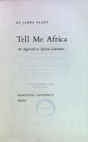 Image du vendeur pour Tell Me Africa: An Approach to African Literature. mis en vente par books4less (Versandantiquariat Petra Gros GmbH & Co. KG)