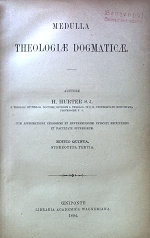 Seller image for Medulla Theologiae Dogmaticae; for sale by books4less (Versandantiquariat Petra Gros GmbH & Co. KG)
