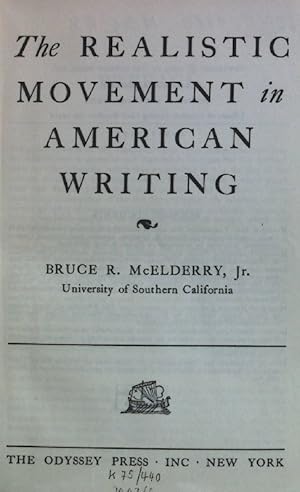 Seller image for The Realistic Movement in American Writing. for sale by books4less (Versandantiquariat Petra Gros GmbH & Co. KG)