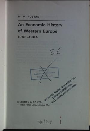 Bild des Verkufers fr An Economic History of Western Europe 1945-1964. zum Verkauf von books4less (Versandantiquariat Petra Gros GmbH & Co. KG)