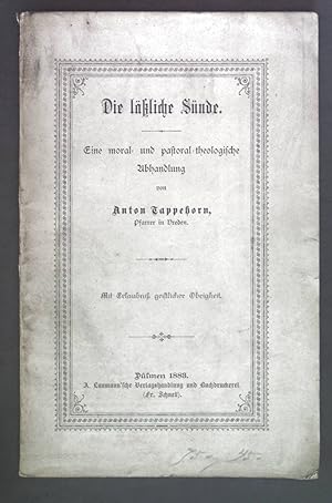 Image du vendeur pour Die lssliche Snde. Eine moral- und pastoraltheologische Abhandlung. mis en vente par books4less (Versandantiquariat Petra Gros GmbH & Co. KG)