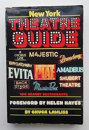 Bild des Verkufers fr New York Theatre Guide. zum Verkauf von Der Buchfreund