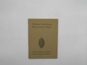 Vorlesungsverzeichnis Wintersemester 1948 - 1948