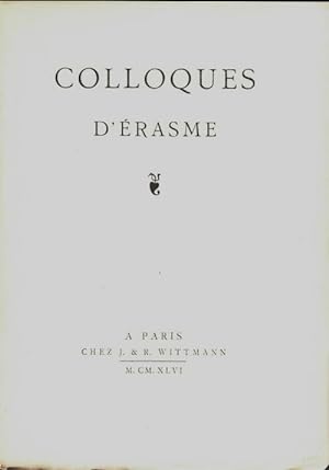 Image du vendeur pour Colloques - Erasme mis en vente par Book Hémisphères