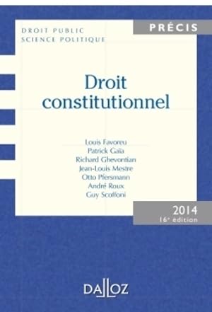 Droit constitutionnel - 16e éd - Louis Favoreu