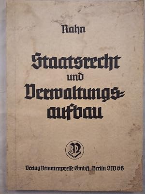 Bild des Verkufers fr Staatsrecht und Verwaltungsaufbau. zum Verkauf von KULTur-Antiquariat