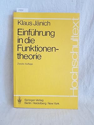 Bild des Verkufers fr Einfhrung in die Funktionentheorie. (= Hochschultext). zum Verkauf von Versandantiquariat Waffel-Schrder