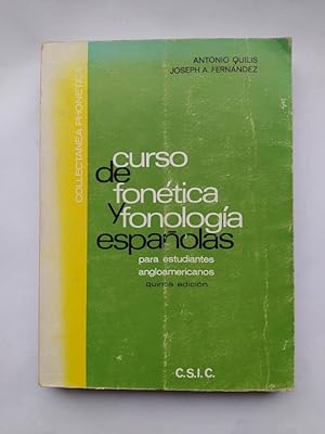 Seller image for CURSO DE FONTICA Y FONOLOGA ESPAOLAS. for sale by TraperaDeKlaus