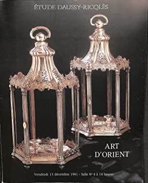 Image du vendeur pour Art d'Orient : vente aux enchres publiques le vendredi 13 dcembre 1991  14h, salle 4 mis en vente par Joseph Burridge Books