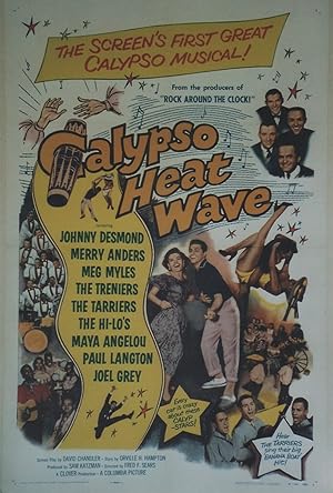 "CALYPSO HEAT WAVE" Réalisé par Fred F. SEARS en 1957 avec Johnny DESMOND, Merry ANDERS, Meg MYLE...