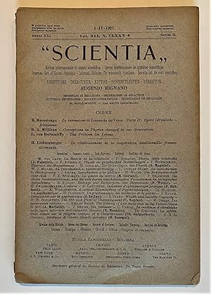 "Das Problem des Lebens", in "Scientia".