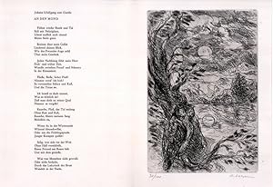 Kaltnadelradierung zu Goethes Gedicht "An den Mond". Beilage zu "Illustration 63", Heft 4. Signie...