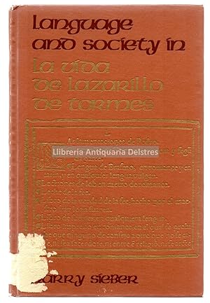 Seller image for Language and Society in la vida de Lazarillo de Tormes. [Dedicatoria autgrafa y firma del autor]. for sale by Llibreria Antiquria Delstres