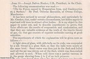 Imagen del vendedor de On the Forces caused by Evaporation from, and Condensation at, a Surface. An original article from The London, Edinburgh, and Dublin Philosophical Magazine and Journal of Science, 1874. a la venta por Cosmo Books