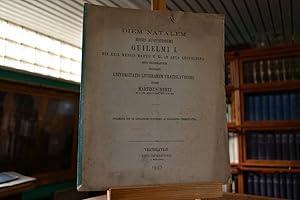 Bild des Verkufers fr Praemissa est de Apollidoro statuario ac philosopho commentatio. Diem Natalem Regis Augustissimi Guilelmi I. die XXII. Mensis Martii H. XI. in Aula Leopoldina rite celebrandum mandato Universitatis Literarum Vratislaviensis indicit Martinus Hertz. zum Verkauf von Gppinger Antiquariat