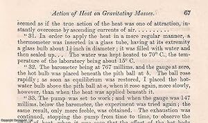 Seller image for On the Action of Heat of Gravitating Masses. (Originally published in Phil.Trans, vol 168). An original article from The London, Edinburgh, and Dublin Philosophical Magazine and Journal of Science, 1874. for sale by Cosmo Books