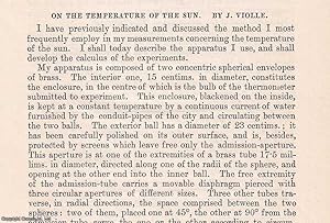 Seller image for On the Temperature of the Sun. An original article from The London, Edinburgh, and Dublin Philosophical Magazine and Journal of Science, 1874. for sale by Cosmo Books