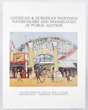 American & European Paintings, Watercolors, Woodblocks at Public Auction Catalog April 26, 1986