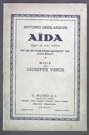 Seller image for Aida. Oper in vier Akten. for sale by books4less (Versandantiquariat Petra Gros GmbH & Co. KG)