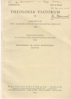 Profectio Mariae. Zur Ikonographie der "Flucht nach Ägypten". [Aus: Theologia Viatorum, Bd. 9, 19...