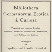 Bild des Verkufers fr ( 9 BNDE ) Bibliotheca Germanorum Erotica + Curiosa. Verzeichnis der gesamten deutschen erotischen Literatur mit Einschlu der bersetzungen, nebst Beifgung der Originale. zum Verkauf von Fundus-Online GbR Borkert Schwarz Zerfa