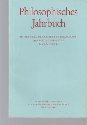 Bild des Verkufers fr Philosophisches Jahrbuch. 75. Jahrgang 1967. 1. Halbband. zum Verkauf von Fundus-Online GbR Borkert Schwarz Zerfa