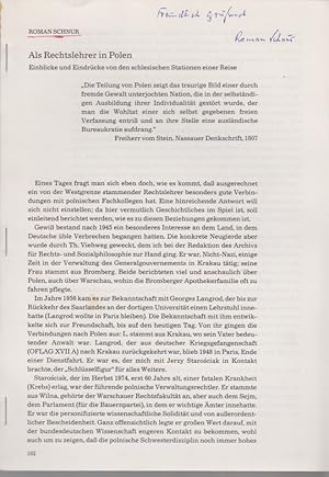 Als Rechtslehrer in Polen. [Aus: Merkur, Heft 355, Dezember 1977]. Einblicke und Eindrücke von de...