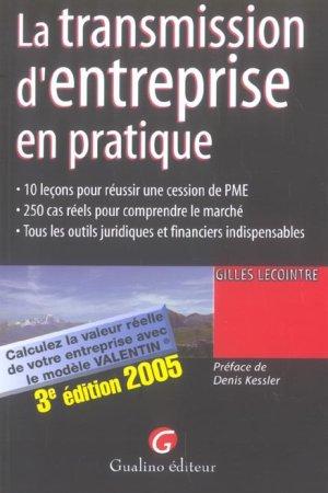 La transmission d'entreprise en pratique