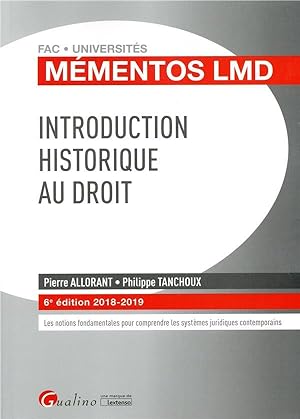 introduction historique au droit (édition 2018 2019)