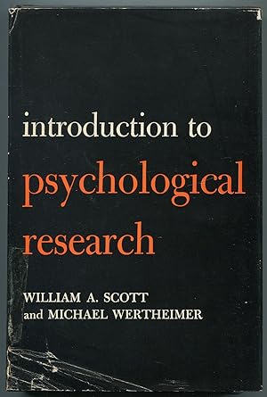 Imagen del vendedor de Introduction to Psychological Research a la venta por Between the Covers-Rare Books, Inc. ABAA
