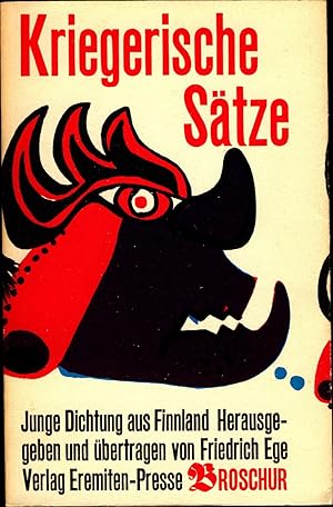 Bild des Verkufers fr Kriegerische Stze Junge Dichtung aus Finnland zum Verkauf von avelibro OHG