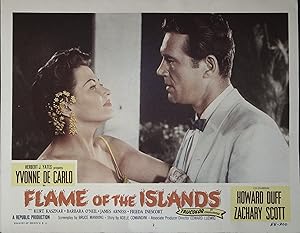 Seller image for Flame of the Islands Lobby Card #2 1955 Yvonne DeCarlo, Howard Duff for sale by AcornBooksNH