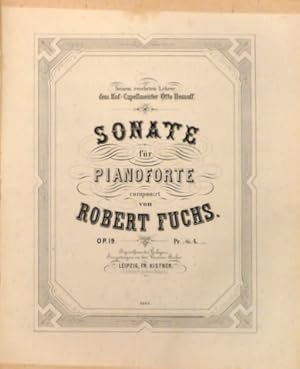 Bild des Verkufers fr Sonate fr Pianoforte. Op. 19 zum Verkauf von Paul van Kuik Antiquarian Music