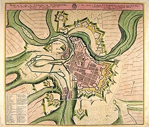 PLAN de la ville & Forteresse de LUXEMBOURG, avec la nouvelle Fortification. Mis au jour par les ...
