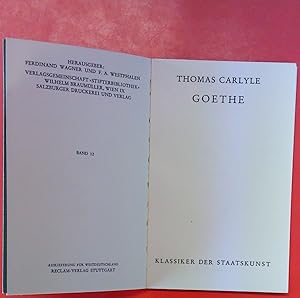 Seller image for Goethe. Klassiker der Staatskunst. Band 12 for sale by biblion2