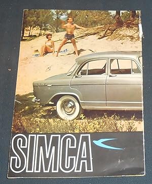 Plaquette publicitaire de la Simca Montlhéry spéciale