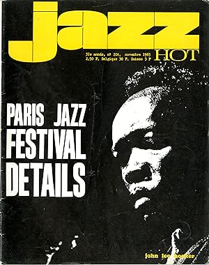"John Lee HOOKER / PARIS JAZZ FESTIVAL" JAZZ HOT n° 214 Novembre 1965