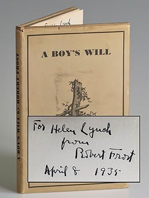 A Boy's Will, inscribed and dated by Robert Frost in April 1935