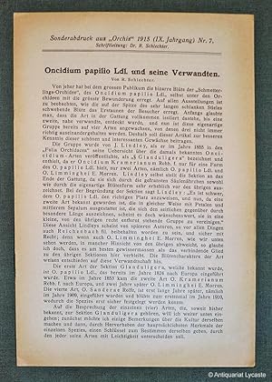 Bild des Verkufers fr Oncidium papilio Ldl. und seine Verwandten (Sonderabdruck aus "Orchis", IX. Jahrgang, Nr. 7). zum Verkauf von Antiquariat Lycaste