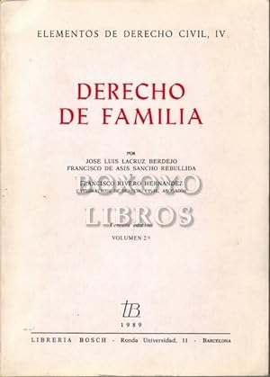 Derecho de familia. Volumen 2º